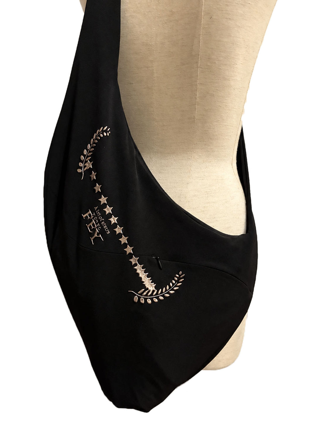 Curved Bicolour Shoulder bag - Black/Black