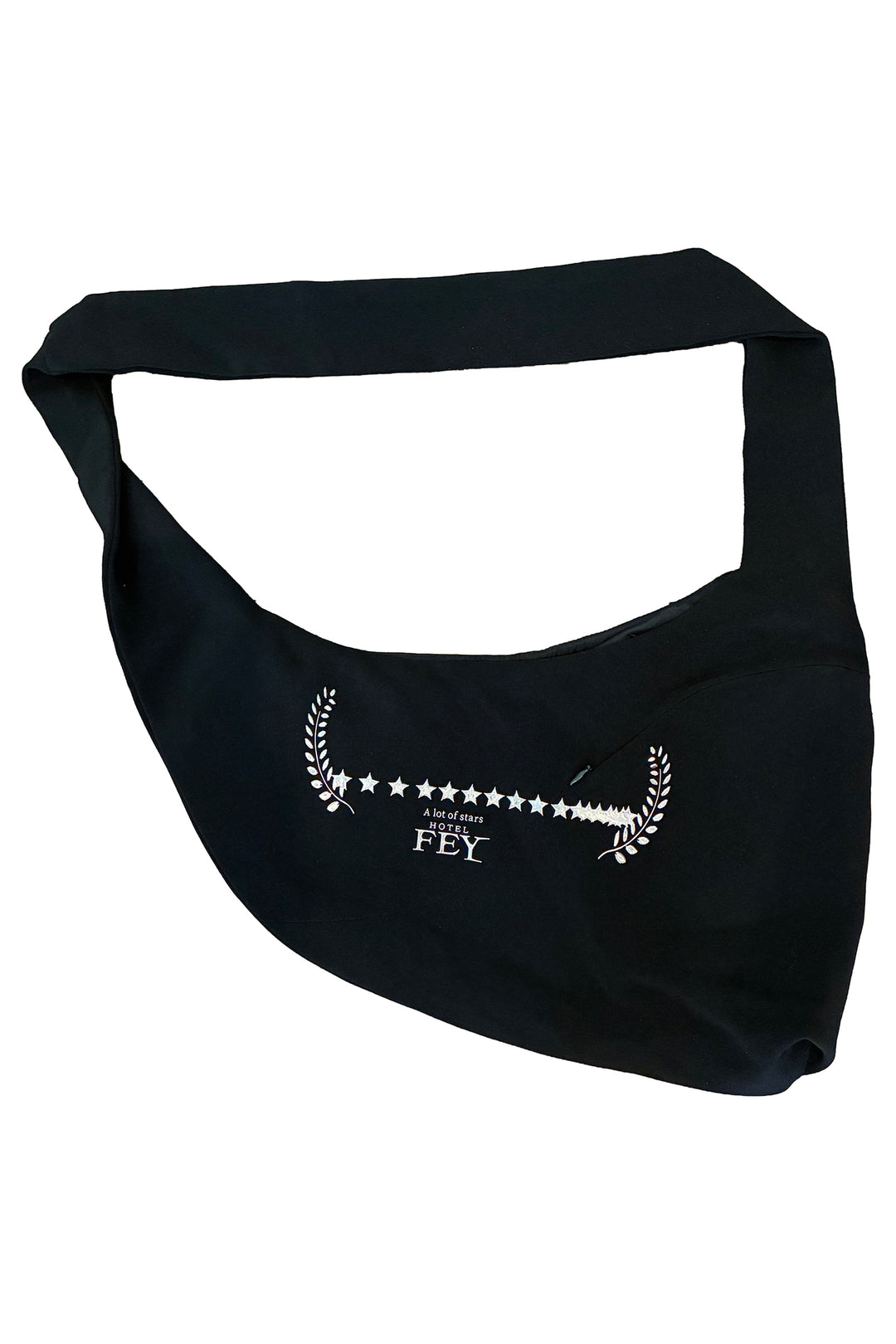 Curved Bicolour Shoulder bag - Black/Black